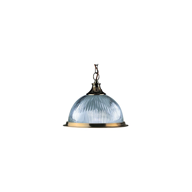 Searchlight 1 Light American Diner Pendant Antique Brass