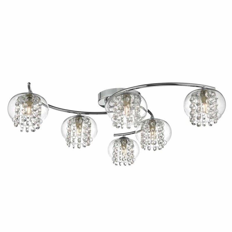 Elma 6 Light Semi Flush Ceiling Light Beardsmore Lighting