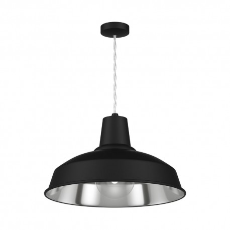 David Hunt Lighting Reclamation Ceiling Pendant Black Chrome Inner