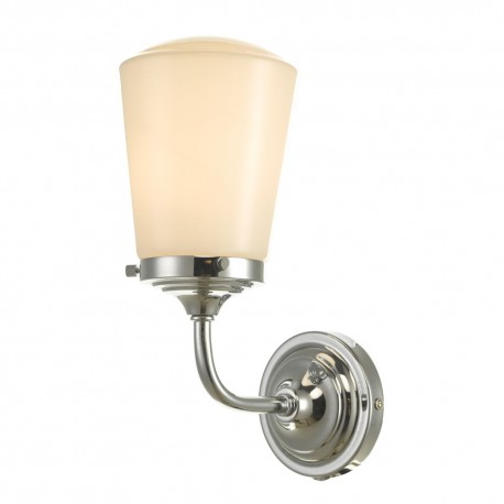 Dar lighting Caden IP44 Polished chrome wall light - Beardsmore Lighting